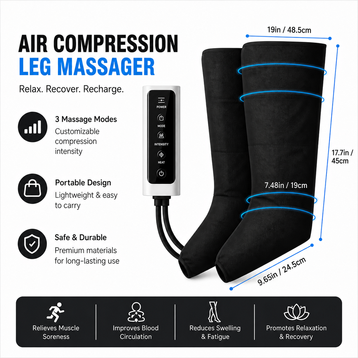 LegZen™ Air Compression Leg Massager