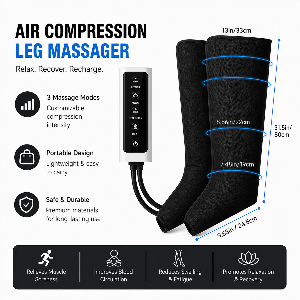 LegZen™ Air Compression Leg Massager