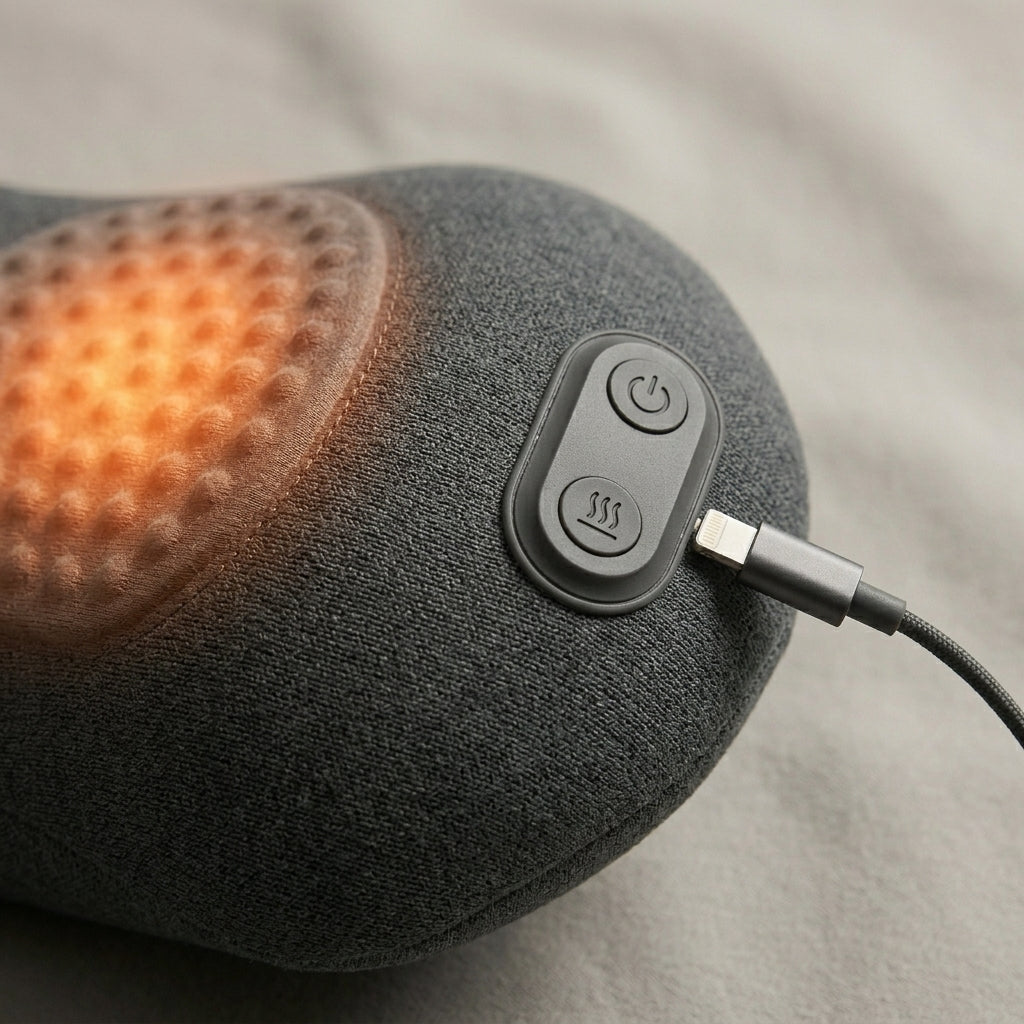 Close-up of the ArchZen massage dome and side control pod with power and heat buttons