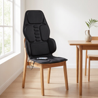 ChairZen black massage seat cushion draped over a chair