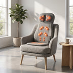 KneadZen shiatsu massage cushion on an armchair