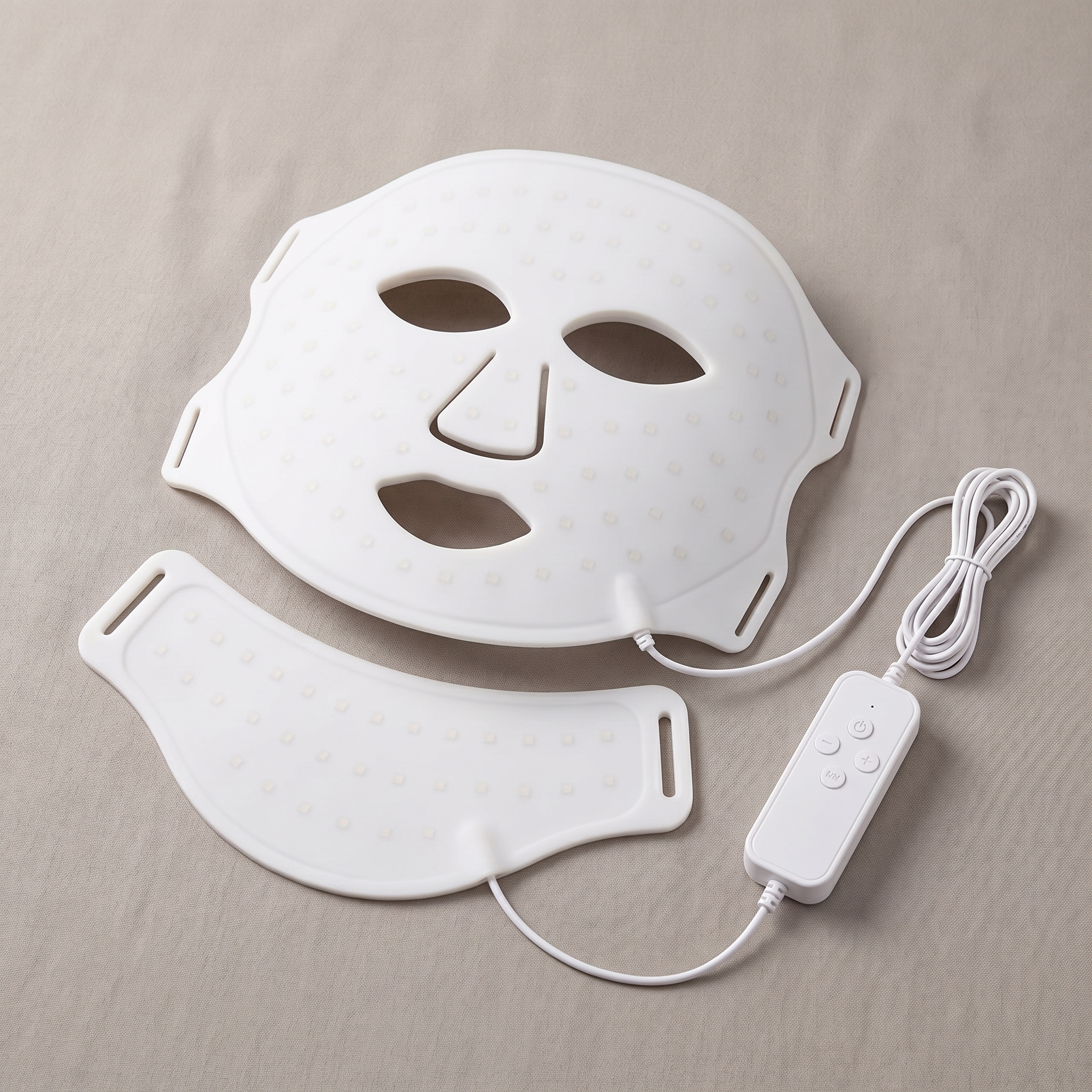 GlowZen LED neck and decollete silicone mask with controller
