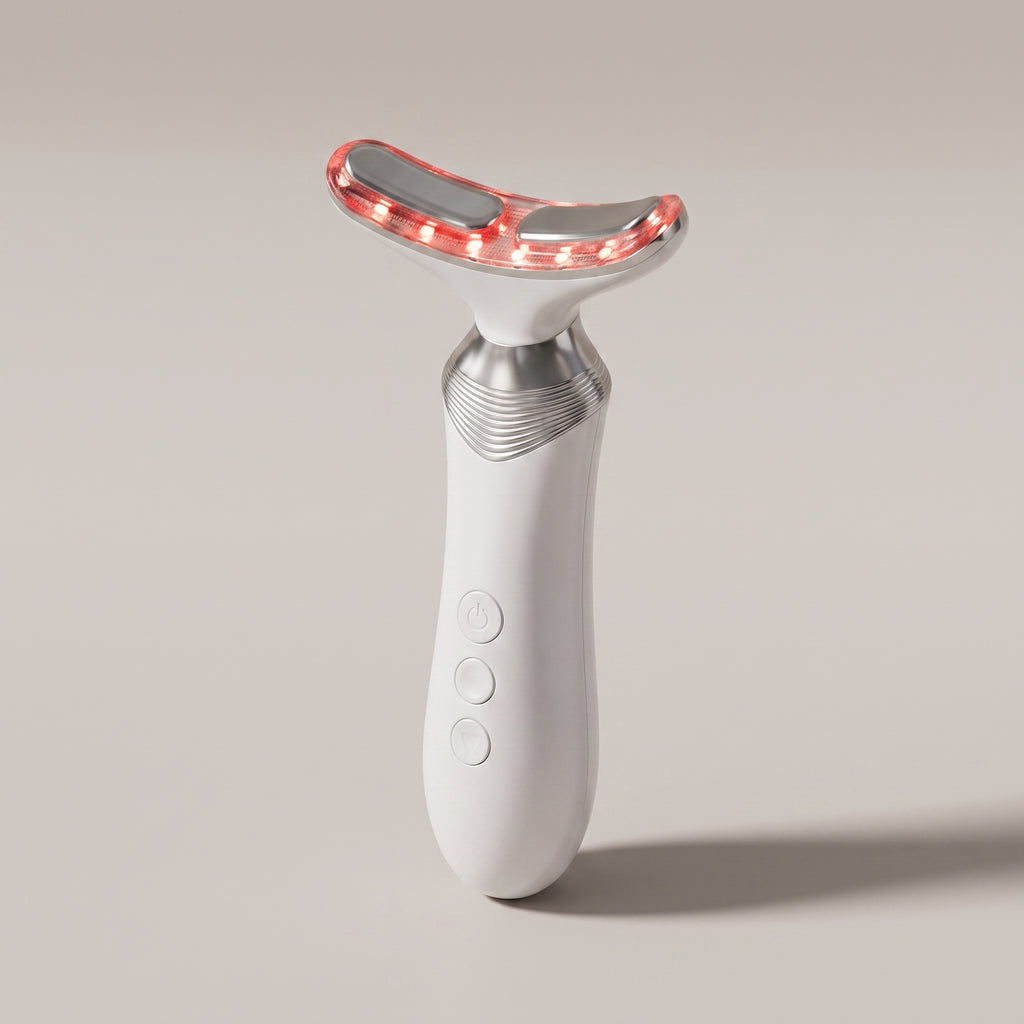 AuraZen warming facial wand with V-shaped LED head, product view