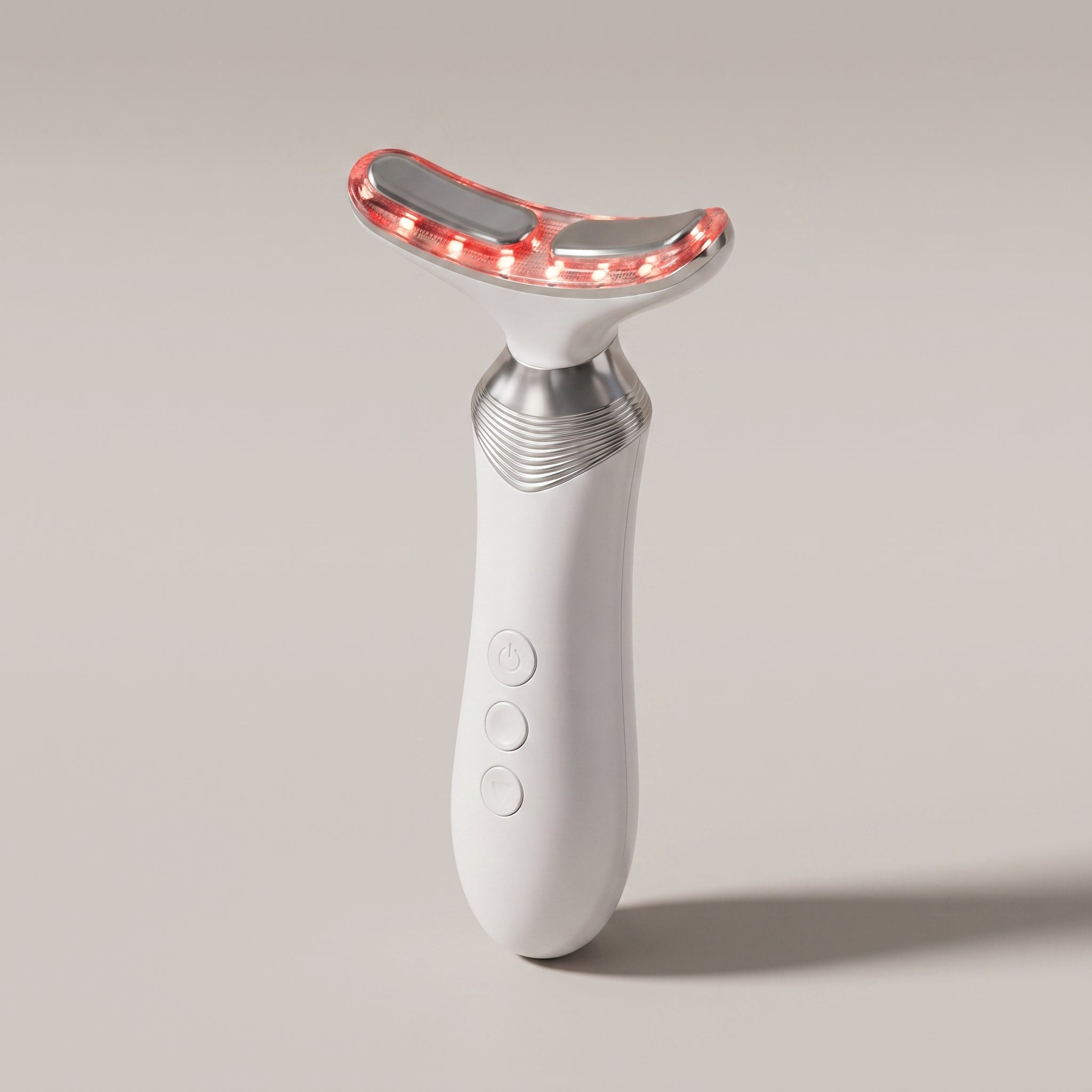 AuraZen warming facial wand with V-shaped LED head, product view