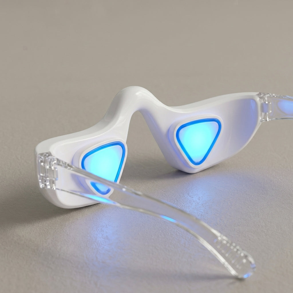LumiZen under-eye device shown with blue light pads
