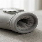 Detail of the soft padded wrist opening of the PalmZen hand massager