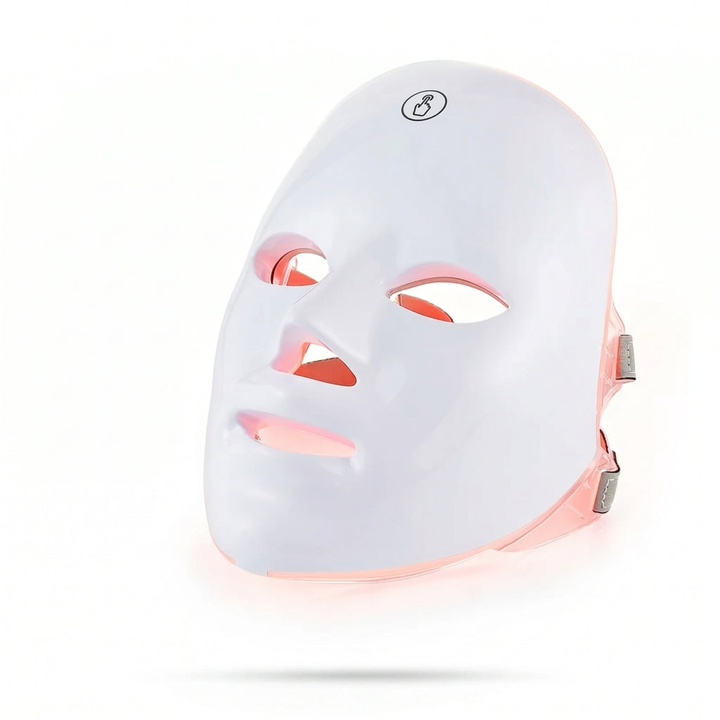 GlowZen wireless LED facial mask shown on a plain white background