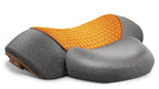 PillowZen grey neck pillow shown from the side on a plain white background