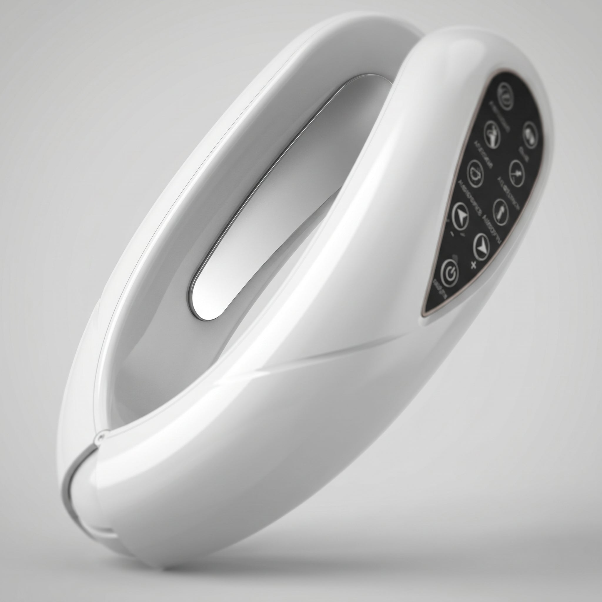 Close-up of the SculptZen glossy shell and silver inner pad