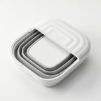 SoakZen foot spa shown partially folded flat on a white surface